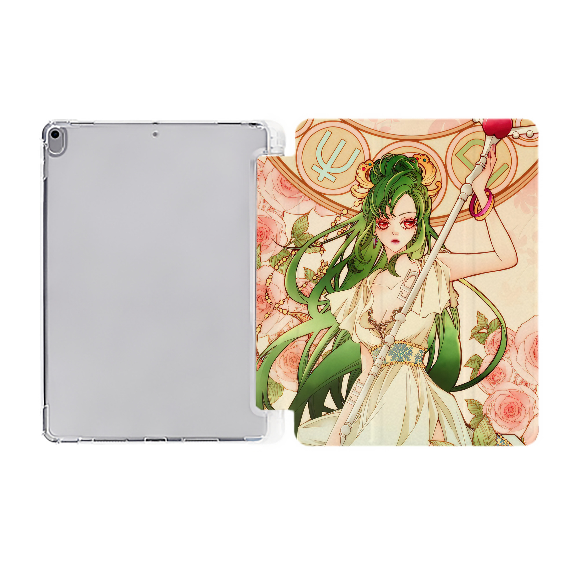（画像用） 美少女戦士セーラームーン Sailor Moon IPad ケース ペン収納付き 三つ折りスタンド PUレザー×シリコン 対応機種9.5/10.5/10.9インチ